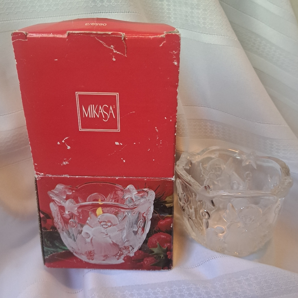 Mikasa Holiday Lights Crystal Candle Holder